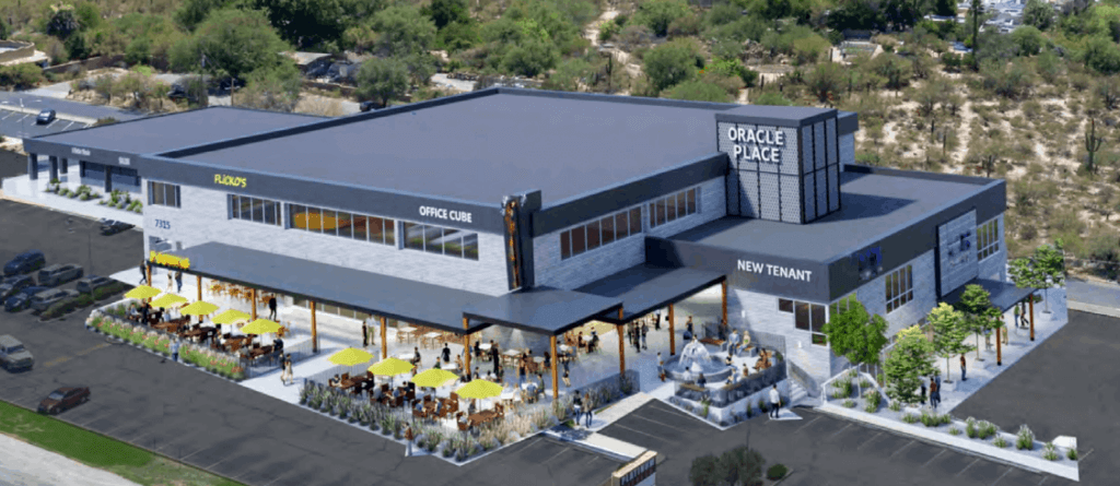 rendering of a modern office building in tucson arizona