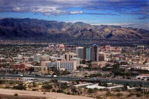 Tucson Arizona city skyline